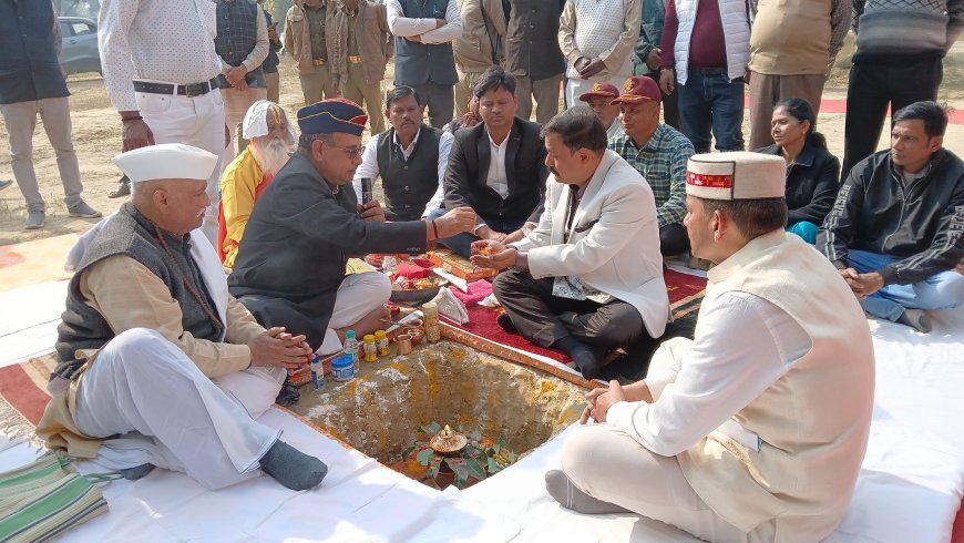 अम्बेडकर नगर में भूमि पूजन के साथ जिला सैनिक कल्याण कार्यालय और सैनिक विश्राम गृह की आधारशिला रखी गई