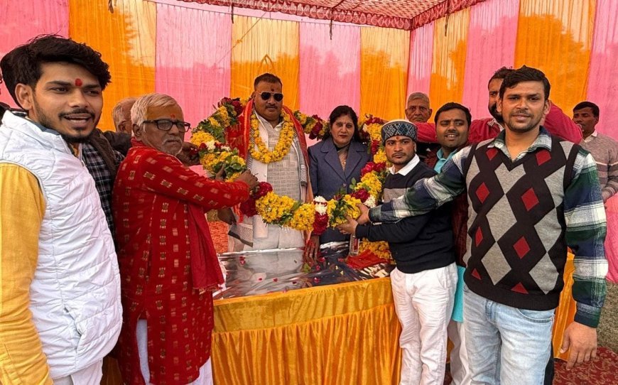 पंथा देवी मंदिर इंटरलॉकिंग रोड का लोकार्पण कल्याणपुर ब्लॉक प्रमुख ने किया