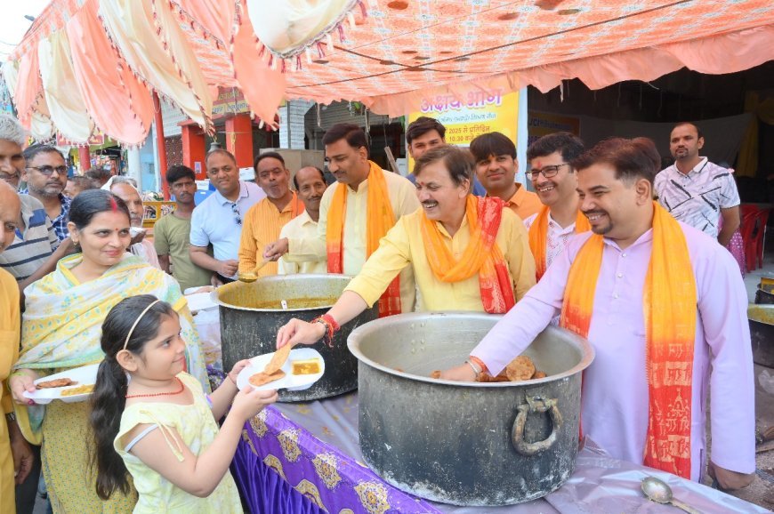 अक्षय भोग का 100वां दिन, जेसीआई ब्रह्मावर्त ने विशाल भंडारे से मनाया सेवा उत्सव