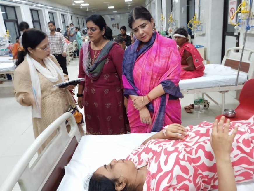 एसआरएन अस्पताल में महिला आयोग उपाध्यक्ष का औचक निरीक्षण