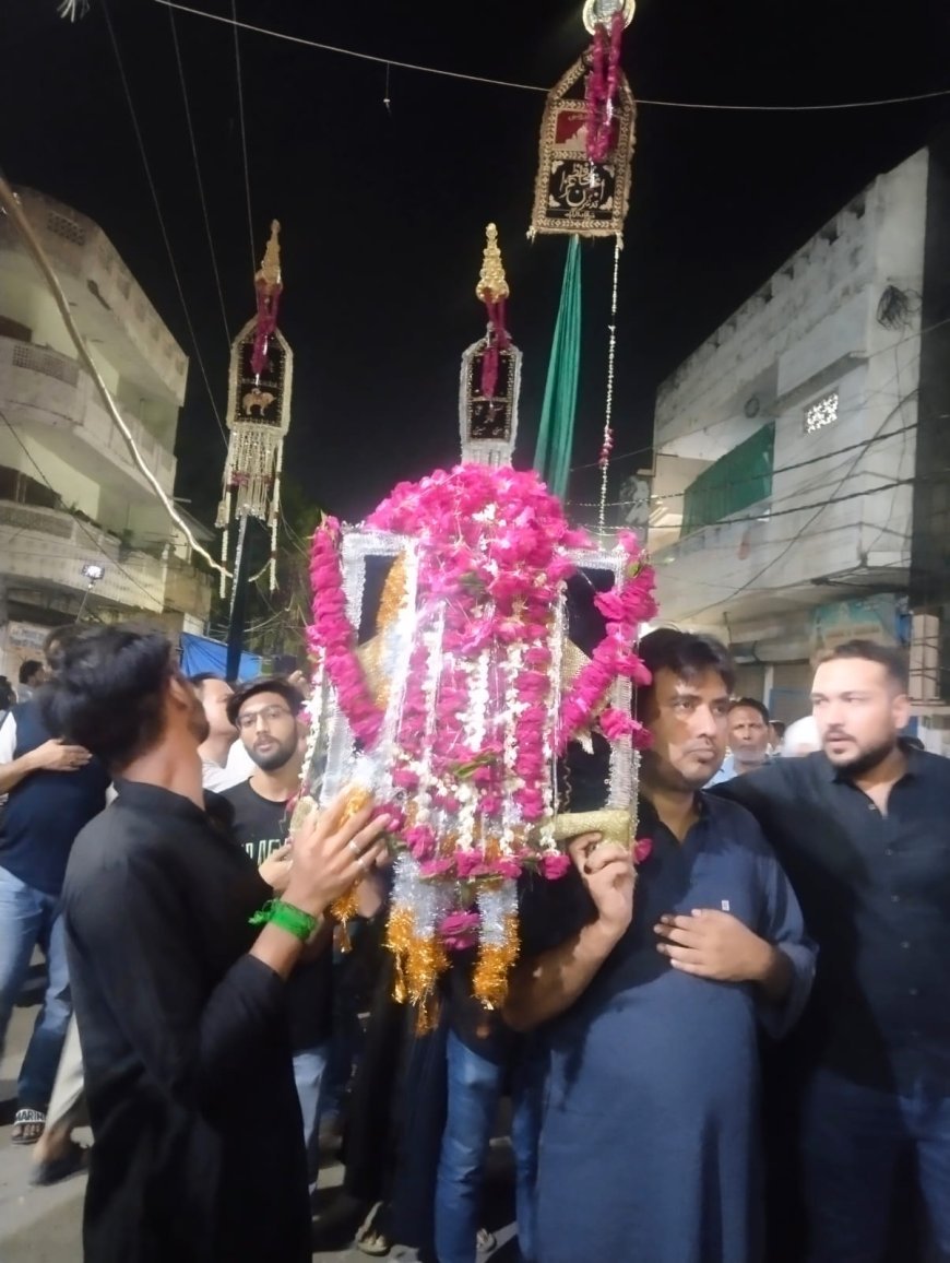 छठवीं मोहर्रम पर हज़रत अली असग़र के झूले की ज़ियारत