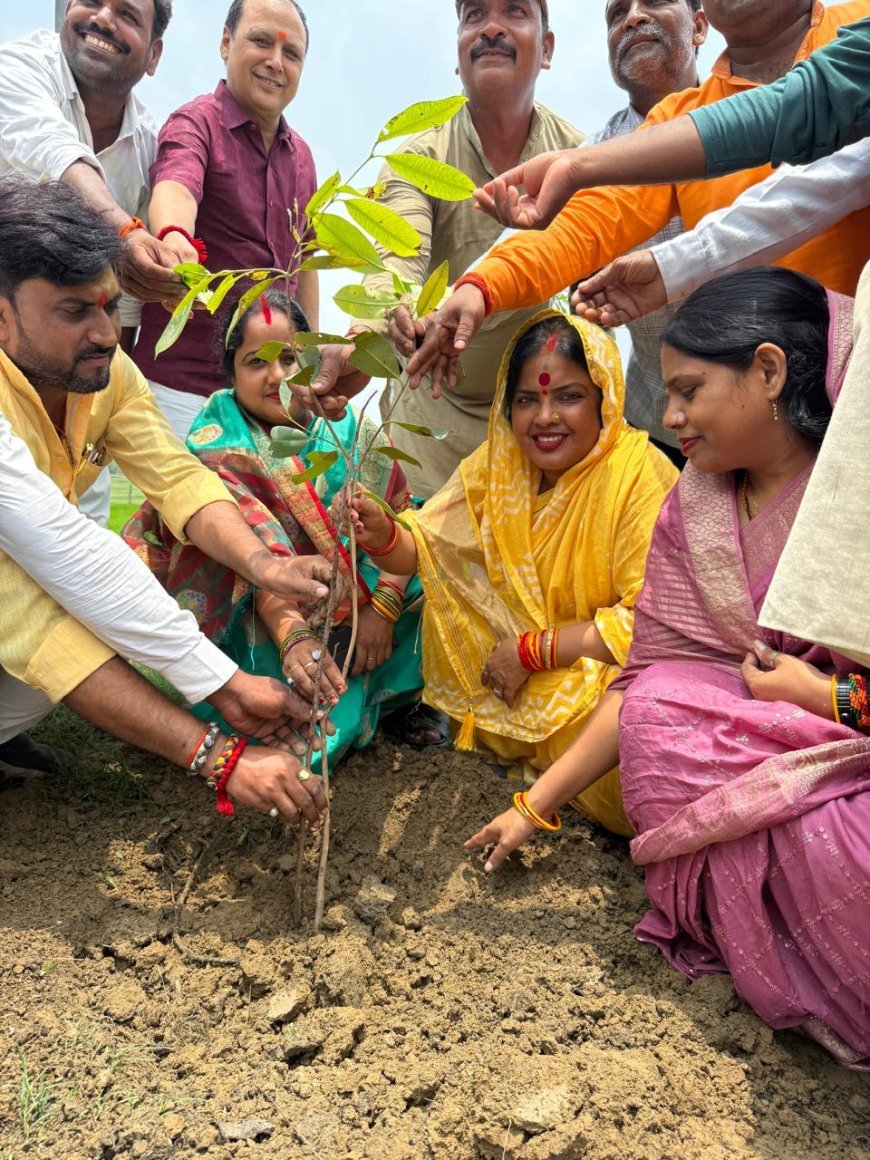 "एक पेड़ मां के नाम" अभियान के तहत भाजपा जिलाध्यक्ष ने किया वृक्षारोपण