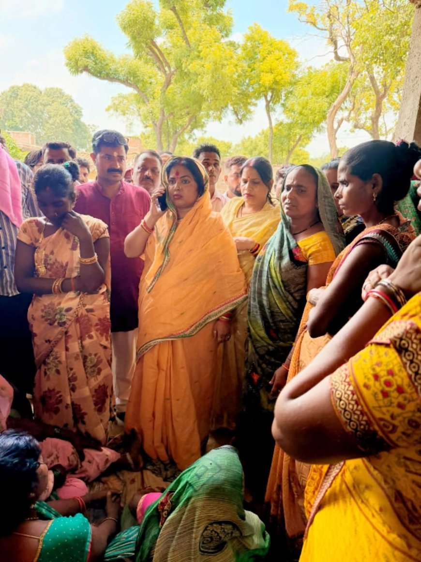 मऊआइमा में युवक की हत्या से सनसनी, घटना स्थल पर पहुंचीं भाजपा जिलाध्यक्ष निर्मला पासवान