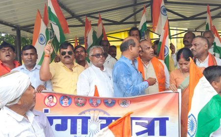 कौड़िहार में लहराया तिरंगा, भाजपा कार्यकर्ताओं ने निकाली भव्य पदयात्रा