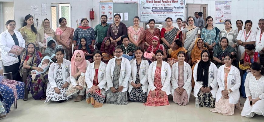 विश्व स्तनपान सप्ताह: जीएसवीएम मेडिकल कॉलेज ने माताओं को किया जागरूक
