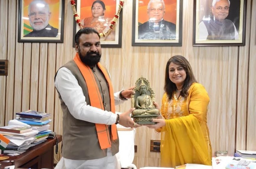 भोजपुरी अभिनेत्री पाखी हेगड़े की मुलाकात उपमुख्यमंत्री सम्राट चौधरी से, भाजपा में शामिल होने की अटकलें तेज