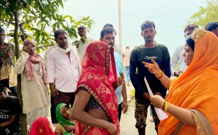 BJP :सोरांव में भाजपा जिलाध्यक्ष ने शोक संतप्त परिवार को दिया सहारा