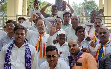 Bharti दलित पैंथर  के तत्वाधान में विशाल वाहन रैली का आयोजन