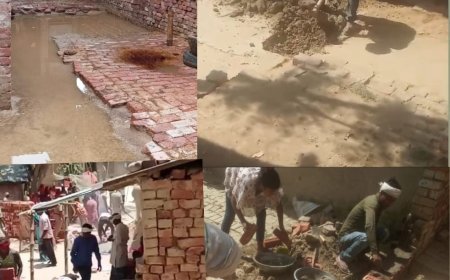 रास्ता बन्द, जलभराव से ग्रामीण त्रस्त – दबंगई पर प्रशासन मौन