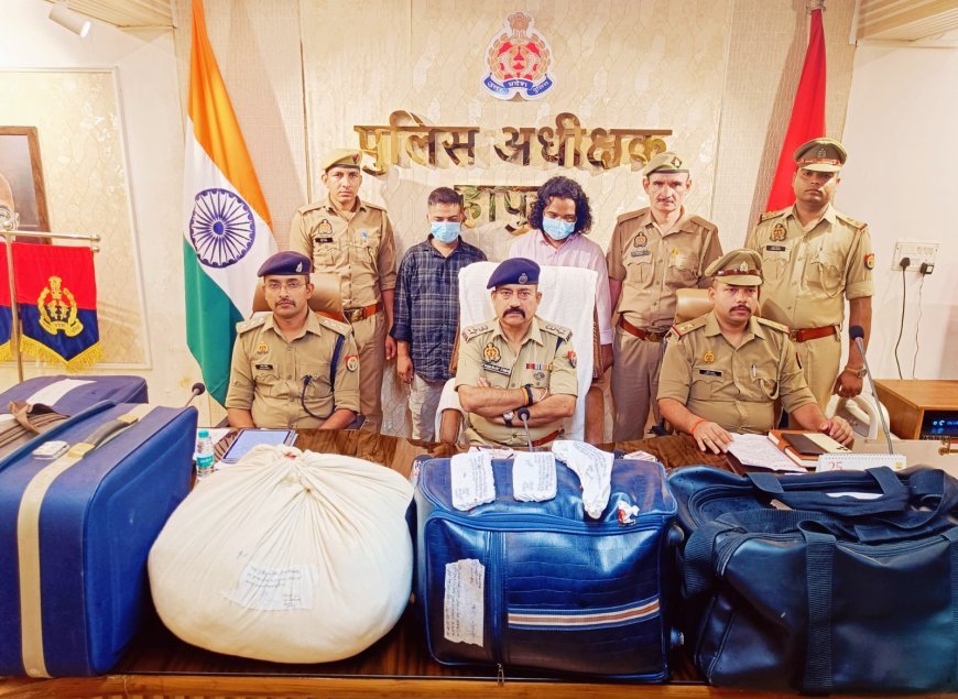 हापुड़ एसपी ने किया फर्जी लूट का भंडाफोड़: व्यापारी ने ही रची थी 20 लाख की साजिश