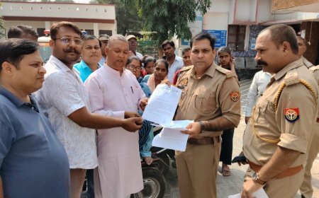 राष्ट्रीय दिव्यांग पार्टी का पनकी थाना में जोरदार प्रदर्शन