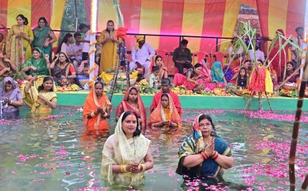 इफको: टाउनशिप घियानगर में छठ पूजा का भव्य आयोजन