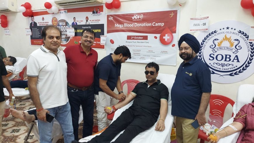 रोटरी सेवा दिवस पर 250 रोटेरियन ने रक्तदान कर लोगों को दिया जीवन दान 