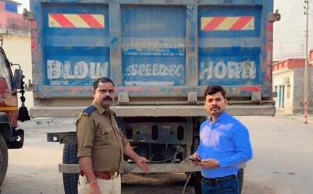 बिना नंबर प्लेट के दौड़ रहे 64 भारी वाहनों पर हुई कार्यवाही