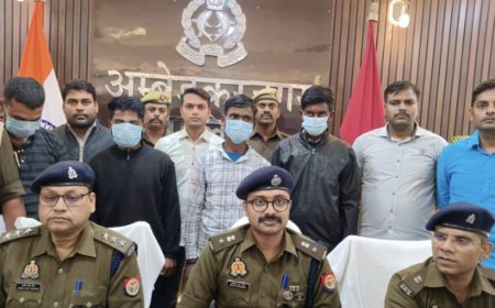 अंबेडकरनगर: मंशापुर ज्वैलर्स चोरी कांड का पर्दाफाश, दीवार तोड़कर सेंध लगाने वाले 4 आरोपी गिरफ्तार