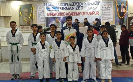 कानपुर में अवध कॉलेजिएट के जांबाजों का जलवा: नेशनल ताइक्वांडो चैंपियनशिप में जीते 10 पदक