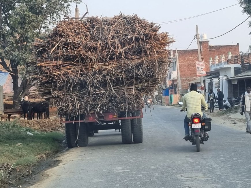 चीनी मिल बनी मौत का हाईवे: ओवरलोड ट्रेलरों का आतंक, क्या जागेगा प्रशासन?