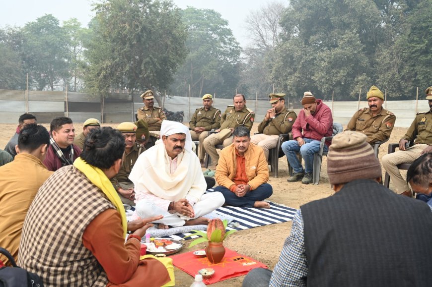 माघ मेला 2026 की तैयारी शुरू: कमांडेंट होमगार्ड ने परेड क्षेत्र में किया भूमि पूजन