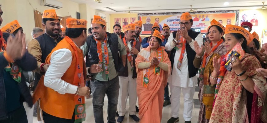 केंद्रीय मंत्री पंकज चौधरी बने यूपी भाजपा अध्यक्ष, प्रयागराज में जश्न