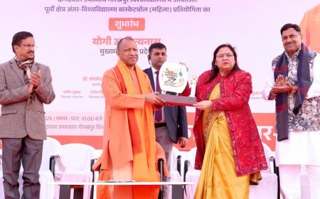 CM Yogi Adityanath ने गोरखपुर में फूंका महिला खेल शक्ति का शंखनाद, अंतर-विश्वविद्यालय बास्केटबॉल टूर्नामेंट शुरू