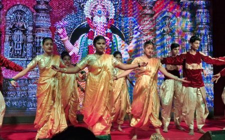 'सतरंग 2026': गणेश वंदना और रंगारंग प्रस्तुतियों से महकी सरस्वती विद्यालय की शाम