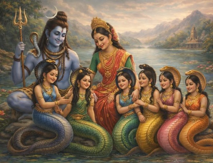 भगवान शिव की पाँच पुत्रियाँ – शिव पुराण में वर्णित अद्भुत कथा