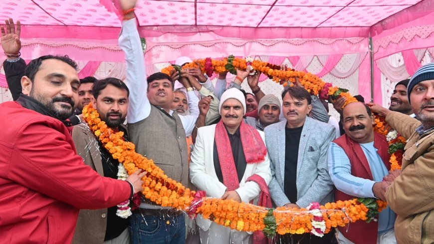 मथुरा जिला पंचायत अध्यक्ष किशन चौधरी ने कंबल वितरण और भंडारे के साथ मनाया जन्मदिन