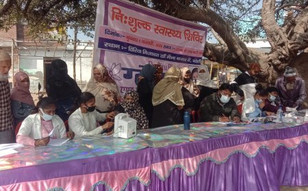 ठिरिया निज़ावत खाँ में ग्लेन कैंसर सेंटर की पहल, मुफ़्त जांच शिविर में उमड़ी भीड़