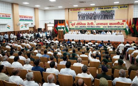 कन्नौज में उमड़ा पूर्व सैनिकों का सैलाब, समस्याओं के समाधान के लिए लगी 'चौपाल'