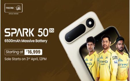 Techno ने पेश किया स्पार्क 50 5G: 6500mAh की दमदार बैटरी और मिलिट्री ग्रेड मजबूती के साथ भारतीय बाजार में दस्तक