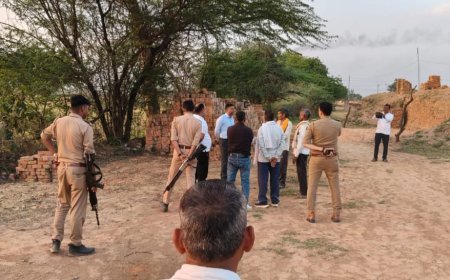 कुंडा में अवैध ईंट भट्ठे पर गरजा प्रशासन का डंडा: पैमाइश में खुला कब्जे का खेल, काम बंद करने का आदेश
