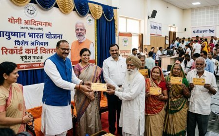 उत्तर प्रदेश में आयुष्मान कार्ड का नया कीर्तिमान: विशेष अभियान के तहत 19.81 लाख से अधिक कार्ड जारी