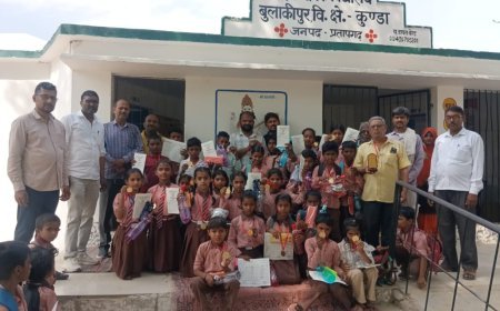 बुलाकीपुर प्राथमिक विद्यालय में विदाई की भावुक बेला: कक्षा 5 के बच्चों को सुनहरे भविष्य का आशीर्वाद