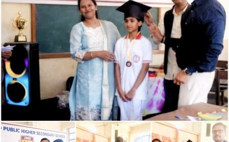 जे.एम.डी. पब्लिक स्कूल के मेधावियों का सम्मान: सिविल डिफेंस के डिवीजनल वार्डन ने बढ़ाया उत्साह
