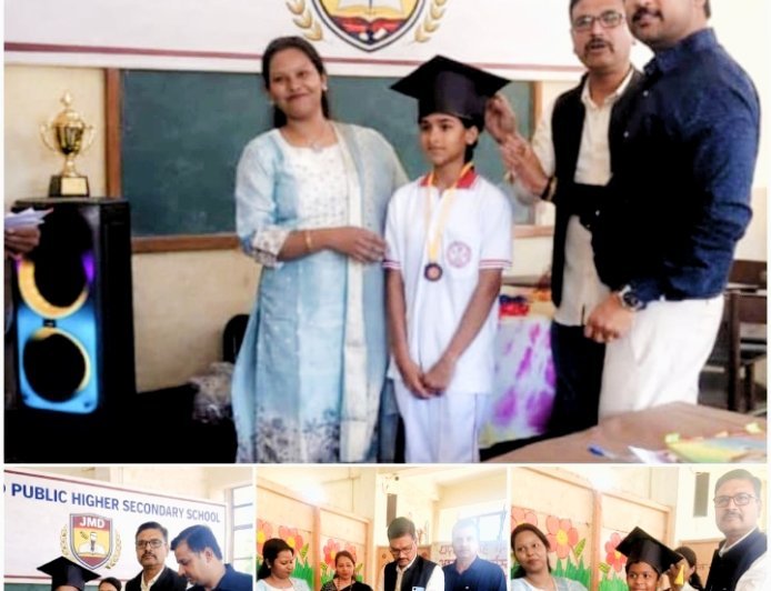 जे.एम.डी. पब्लिक स्कूल के मेधावियों का सम्मान: सिविल डिफेंस के डिवीजनल वार्डन ने बढ़ाया उत्साह