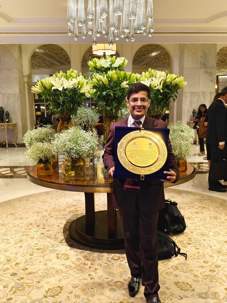 प्रयागराज के ऋषभ मेहरोत्रा ने अंतरराष्ट्रीय मंच 'रायसीना डायलॉग' में फहराया परचम, AI गवर्नेंस पर बने उपविजेता