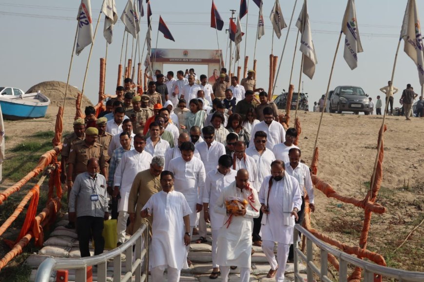 श्रद्धांजलि: महाराष्ट्र के कद्दावर नेता पूर्व मंत्री दत्ता जी मेघे की अस्थियां संगम में विसर्जित