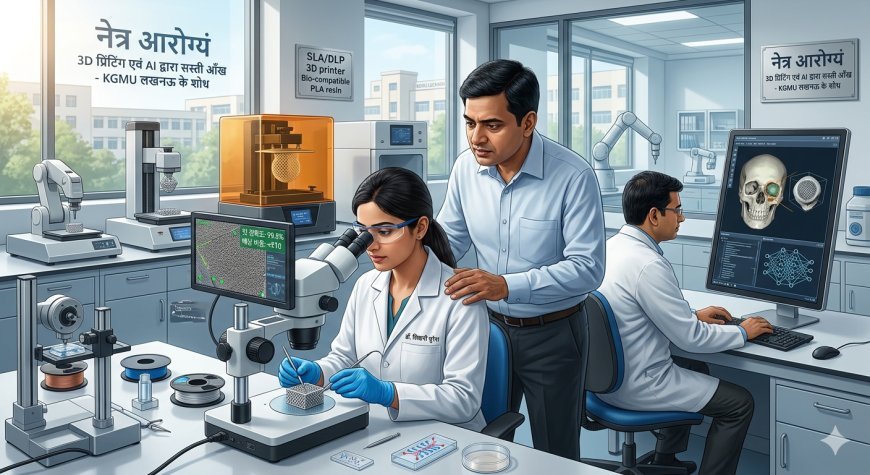 KGMU का कमाल: 3D प्रिंटिंग और AI से अब सिर्फ ₹10 में बनेगी 'नई आँख', बच्चों के लिए संजीवनी बना शोध
