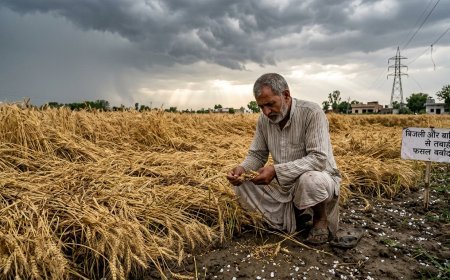 यूपी में कुदरत का 'डबल अटैक': बेमौसम बारिश और ओलावृष्टि ने छीनी किसानों की नींद, 5 दिनों का हाई अलर्ट