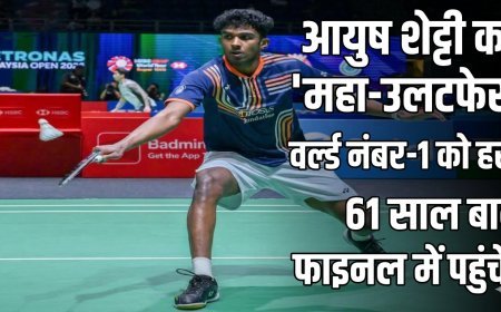 बैडमिंटन एशिया चैंपियनशिप: आयुष शेट्टी का 'महा-उलटफेर', वर्ल्ड नंबर-1 को हरा 61 साल बाद फाइनल में पहुंचे