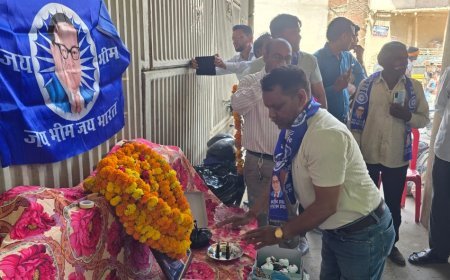 टेढ़ीमोड़ शहजादपुर में गूंजा बाबा साहब का नाम: पत्रकारों और जनप्रतिनिधियों ने हर्षोल्लास के साथ मनाई 135वीं जयंती