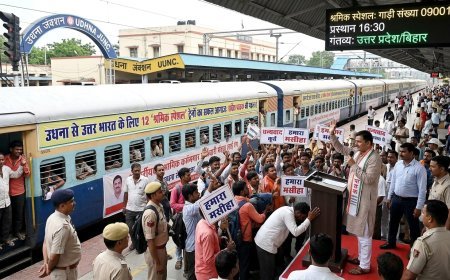 उधना से उत्तर भारत के लिए 12 'श्रमिक स्पेशल' ट्रेनों का सफल आगाज: सर्वेश पाठक की पहल लाई रंग
