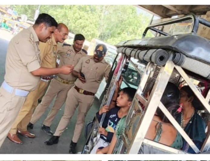 कौशांबी: हाईवे पर अब 'नो हेलमेट, नो राइड', एसपी के निर्देश पर पुलिस ने सड़क पर उतरकर सिखाया यातायात का पाठ