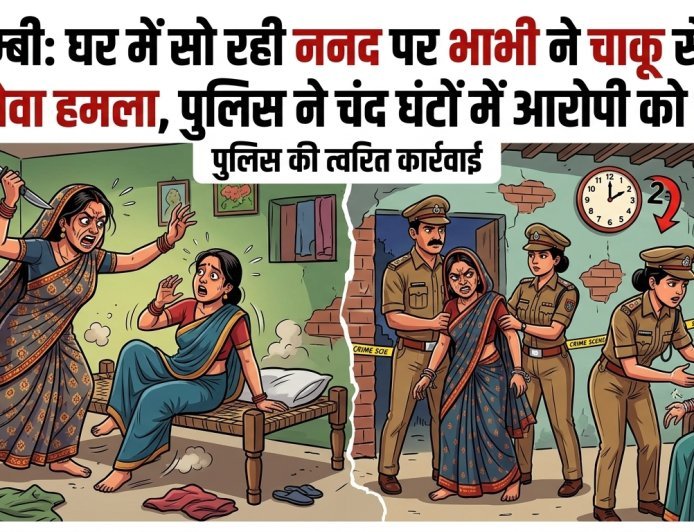 कौशाम्बी: घर में सो रही ननद पर भाभी ने चाकू से किया जानलेवा हमला, पुलिस ने चंद घंटों में आरोपी को दबोचा
