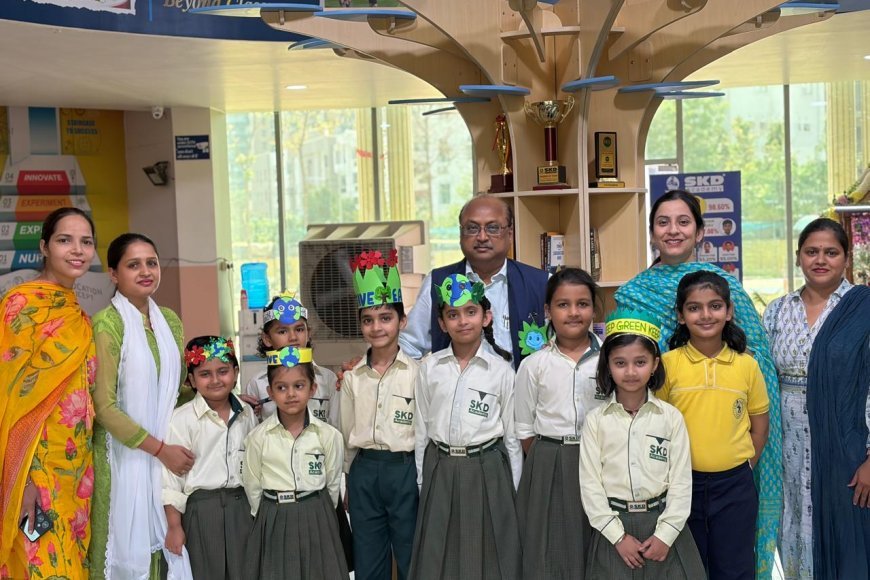 लखनऊ: एस.के.डी. एकेडमी में गूंजा 'पृथ्वी बचाओ' का नारा, निदेशक मनीष सिंह ने सस्टेनेबिलिटी पर दिया जोर