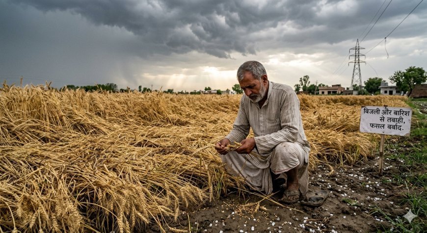 यूपी में कुदरत का 'डबल अटैक': बेमौसम बारिश और ओलावृष्टि ने छीनी किसानों की नींद, 5 दिनों का हाई अलर्ट
