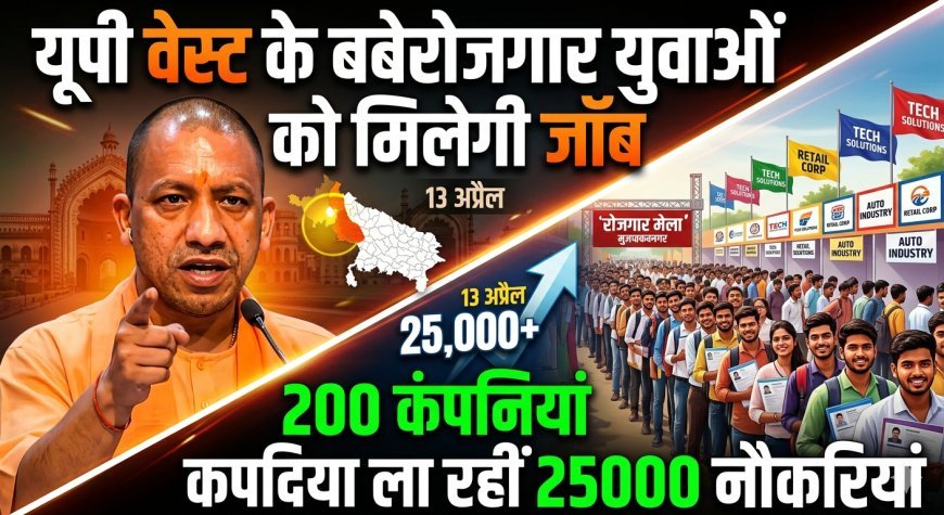 यूपी के युवाओं के लिए सुनहरा मौका: मुजफ्फरनगर में सजेगा रोजगार मेला, 25000 पदों पर होगी सीधी भर्ती