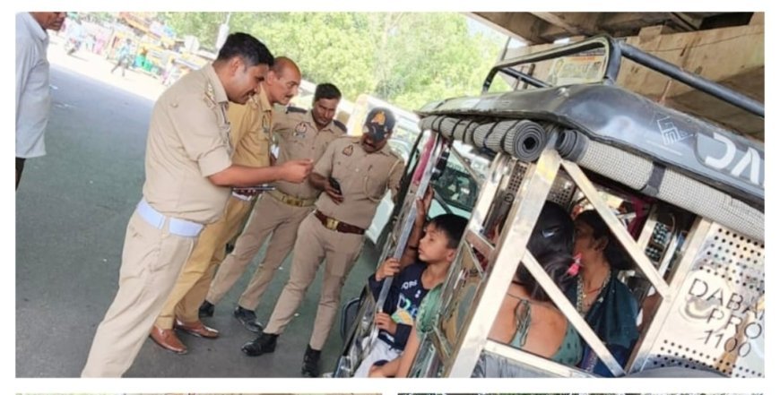 कौशांबी: हाईवे पर अब 'नो हेलमेट, नो राइड', एसपी के निर्देश पर पुलिस ने सड़क पर उतरकर सिखाया यातायात का पाठ