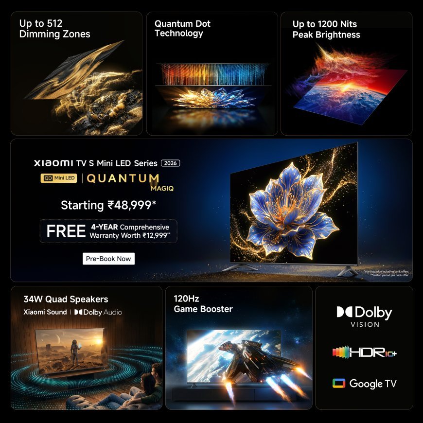 शाओमी ने लॉन्च की 'मिनी एलईडी' टीवी सीरीज, सिनेमा जैसा अनुभव अब घर पर