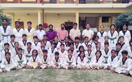 ताइक्वांडो कलर बेल्ट परीक्षा में खिलाड़ियों ने दिखाया दमखम: 85 प्रतिभागियों का परिणाम घोषित, बेल्ट पाकर खिले चेहरे